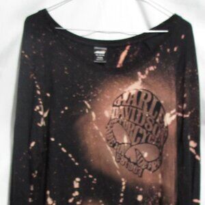 Women's Harley-Davidson long sleeve shirt size xl bleach design designer